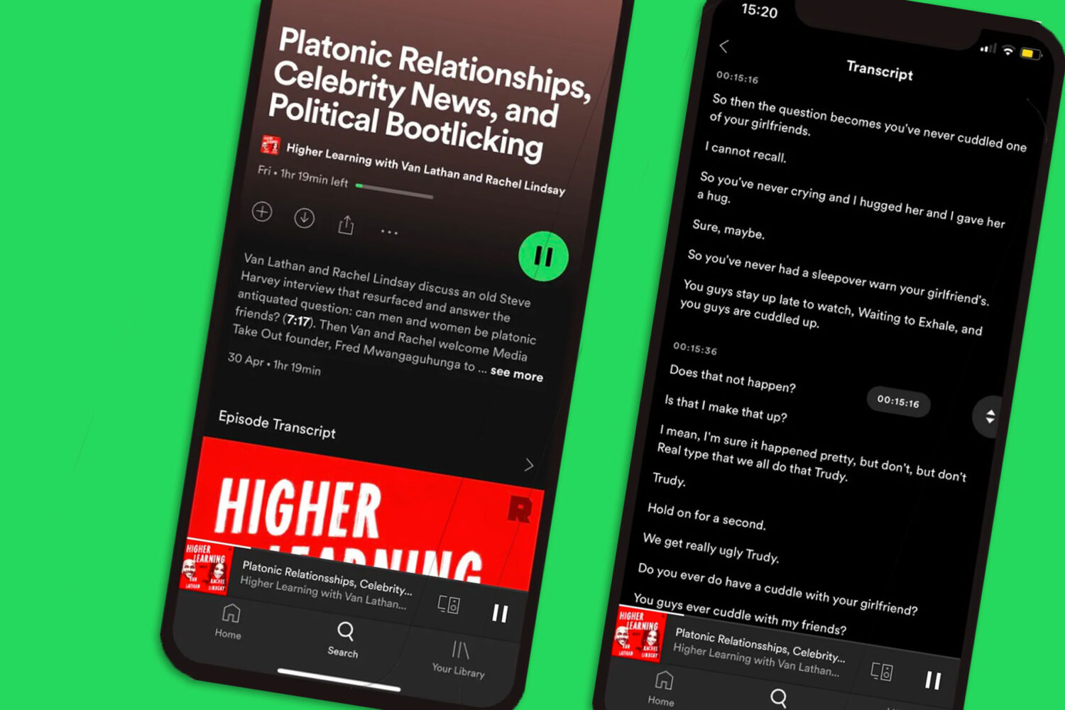 spotify podcasts auto-transcribe