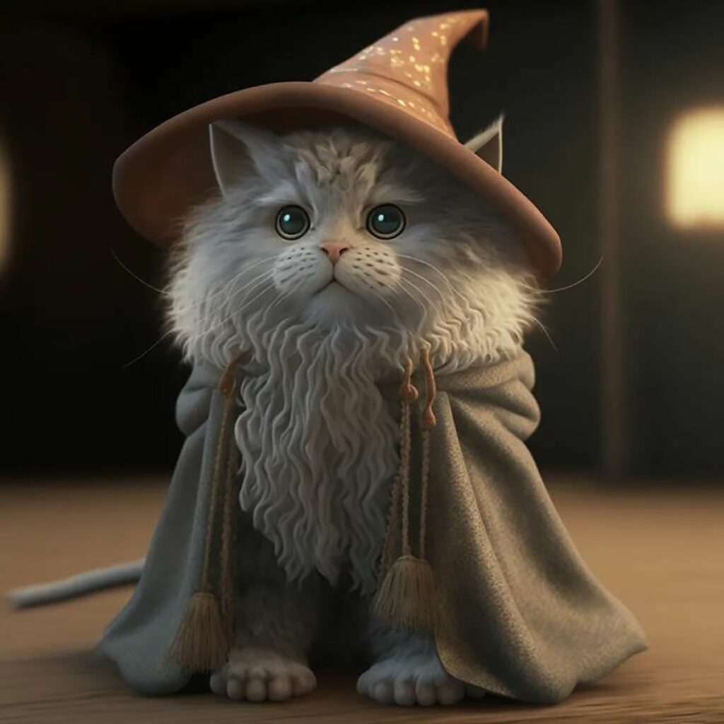 AI Cat portraits - Gandalf